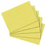Fichas Herlitz A8, com linhas, amarelas