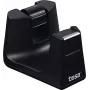 Dispensador de fita adesiva de mesa Tesa 53905-00000-01 para rolos com 1,9 cm de largura, ABS, preto/transparente