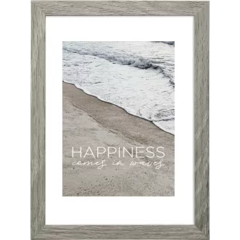 Hama Waves - vidro - placas de MDF - cinzento - porta-retratos individual - parede - 20 x 28 cm - retangular