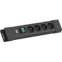 Régua de tomadas Bachmann CONNECTUS 4xUTE 1xinterruptor 2,0m CEE7/7 preto