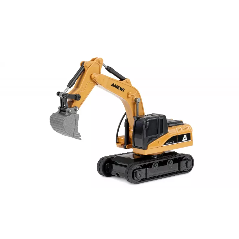 Escavadora RC Amewi 22747 escala 1:64, motor elétrico, para crianças a partir dos 6 anos