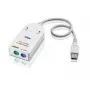 Cabo ATEN UC100KMA PS/2 0,3 m 2x Mini-DIN 6 pinos USB A branco