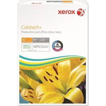 Xerox Colotech+ - Muito liso - não revestido - 100 micrómetros - High White - A3 (297 x 420 mm) - 90 g/m² - 500 folhas de papel digital (pack de 5) (00