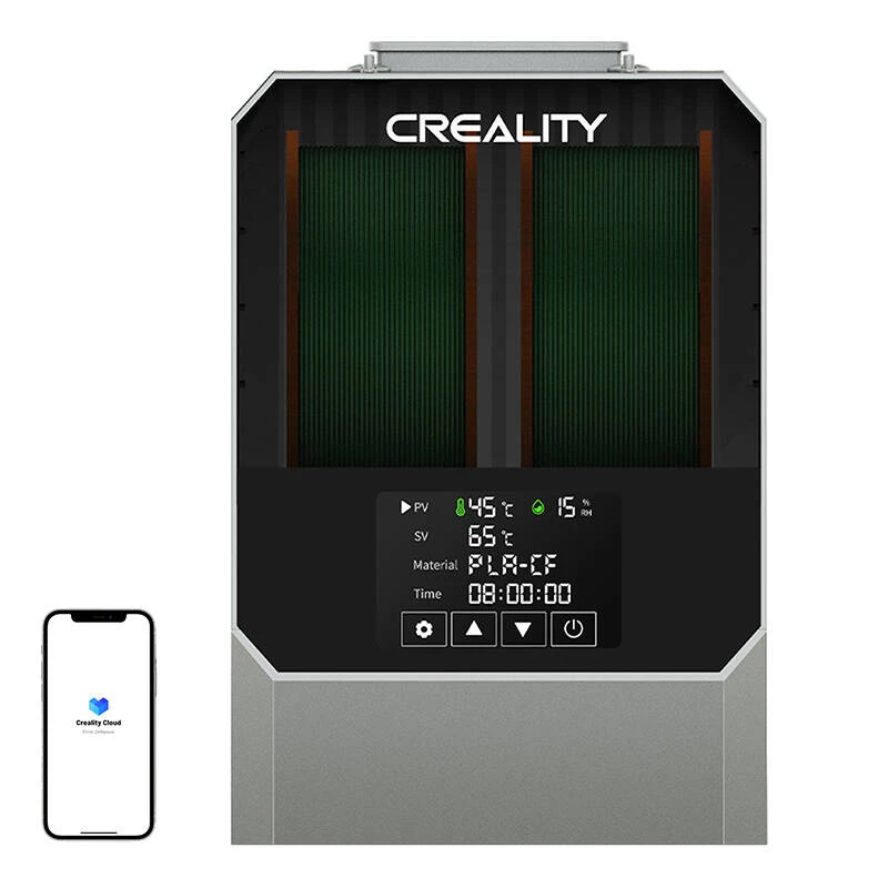 Secador de filamento Creality Space Pi Plus — cinzento, para filamentos de impressora 3D, 1 peça