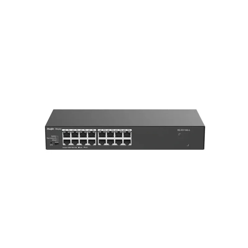 Switch não gerido Ruijie Networks RG-ES116G-L L2 Gigabit Ethernet 16 portas