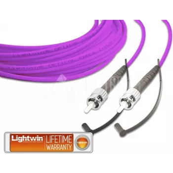Cabo de patch de fibra ótica simplex Lightwin High Quality, MM OM4, ST - ST (LSP-50 ST-ST 5.0 OM4)