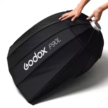 Softbox Godox P90L 90cm preto nylon poliéster com difusores