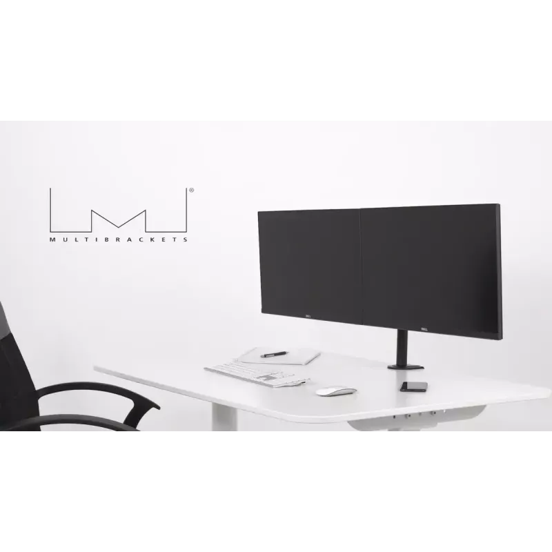 Multibrackets M VESA Deskmount Officeline Dual preto fixação por grampo/parafuso 16 kg 15–30 polegadas