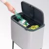 Balde do lixo Brabantia 316227 34L retangular plástico aço inoxidável