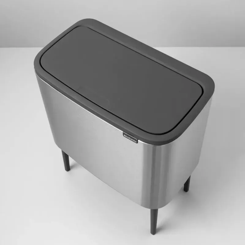 Balde do lixo Brabantia 316227 34L retangular plástico aço inoxidável