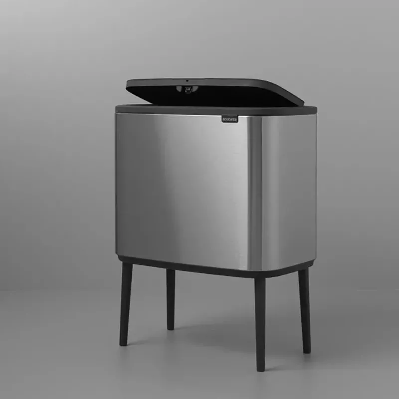 Balde do lixo Brabantia 316227 34L retangular plástico aço inoxidável