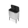 Balde do lixo Brabantia 316227 34L retangular plástico aço inoxidável