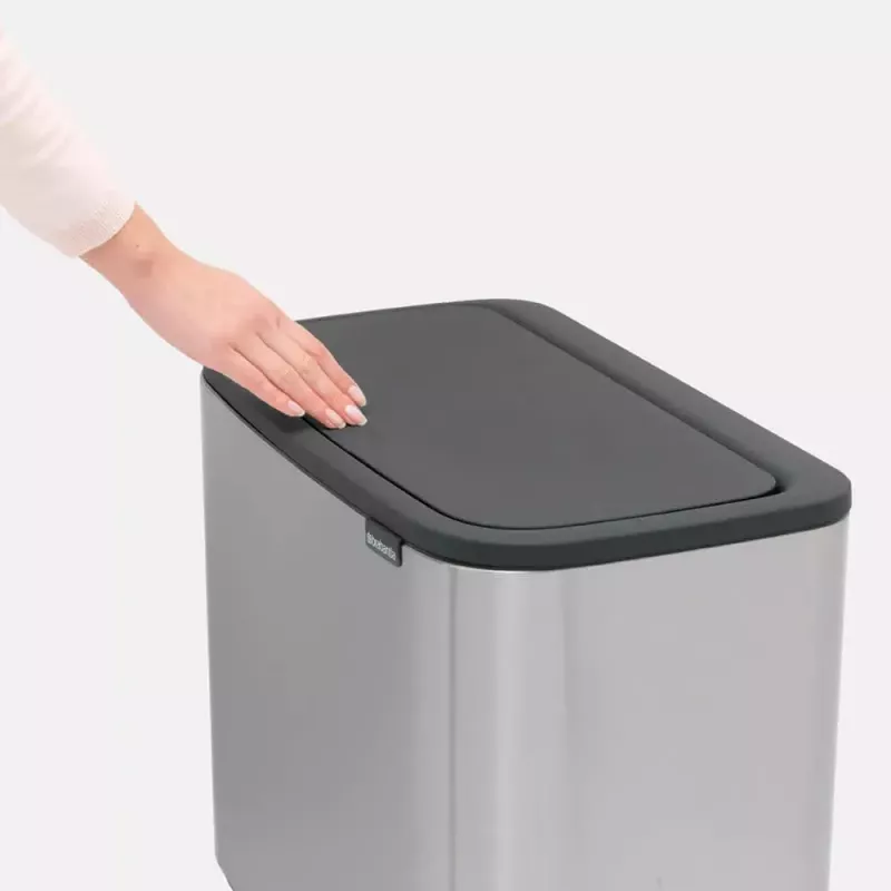 Balde do lixo Brabantia 316227 34L retangular plástico aço inoxidável