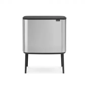 Balde do lixo Brabantia 316227 34L retangular plástico aço inoxidável