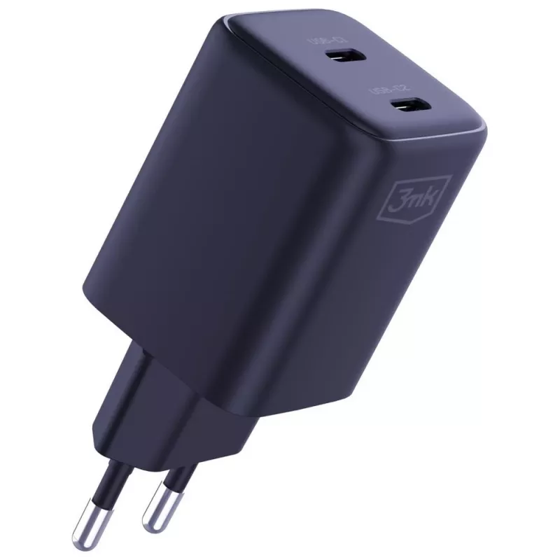 Carregador 3MK Hyper Charger PD 45W GaN QC4+ PPS — Carregador rápido USB-C PD GaN 45W