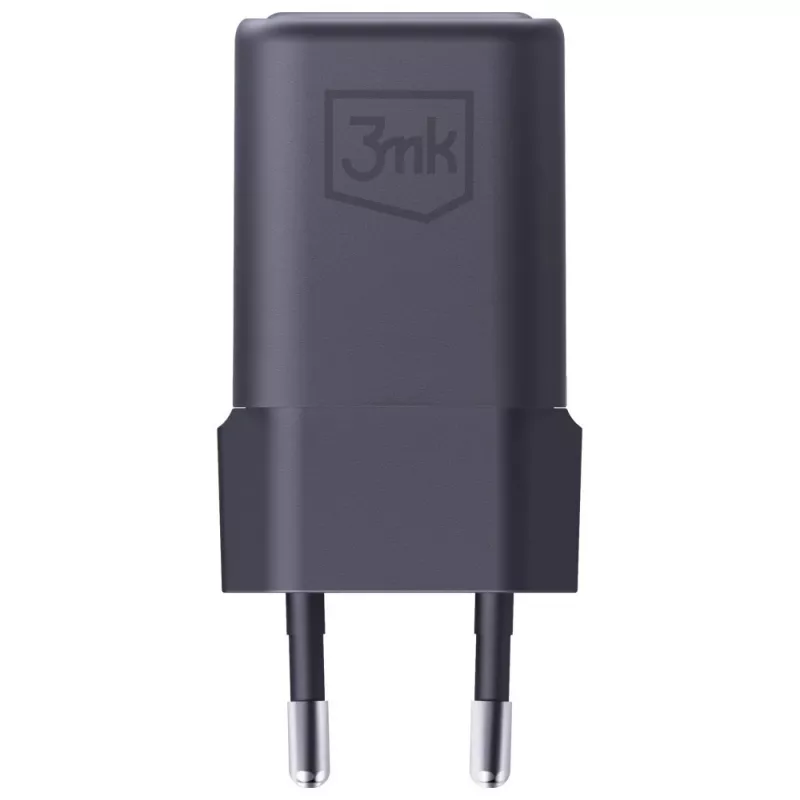 Carregador 3MK Hyper Charger PD 33W GaN QC4+ preto — Carregador rápido PD 33W com tecnologia GaN