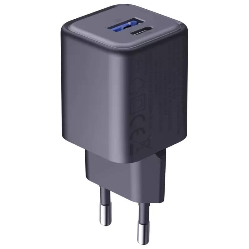 Carregador 3MK Hyper Charger PD 33W GaN QC4+ preto — Carregador rápido PD 33W com tecnologia GaN