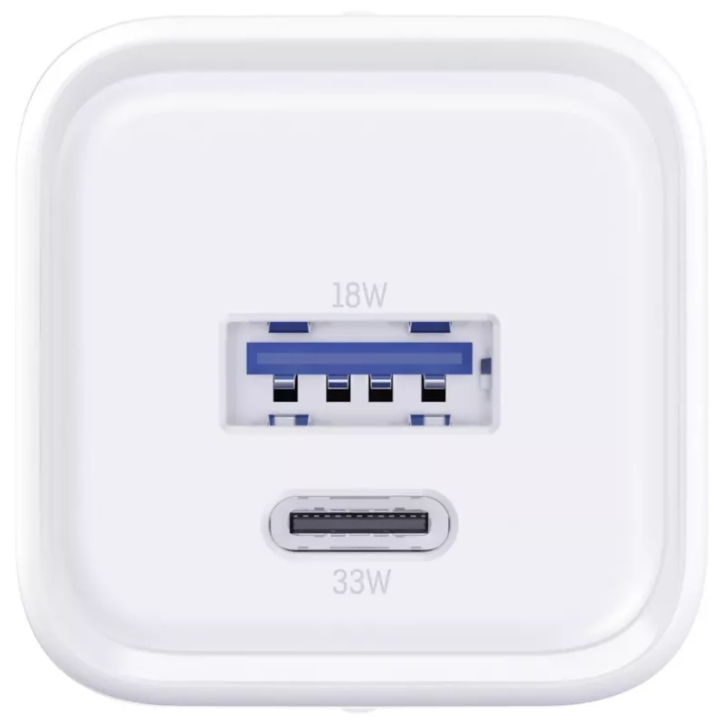 Carregador de parede 3MK Hyper Charger PD 33W GaN QC4+ branco – USB-C PD 33W, GaN, Quick Charge 4+