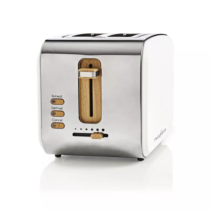 Nedis KABT510EWT Torradeira, 2 ranhuras largas, soft-touch, branca
