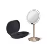 Espelho de bolso simplehuman com sensor, 12 cm, recarregável, aço inoxidável rosa-ouro
