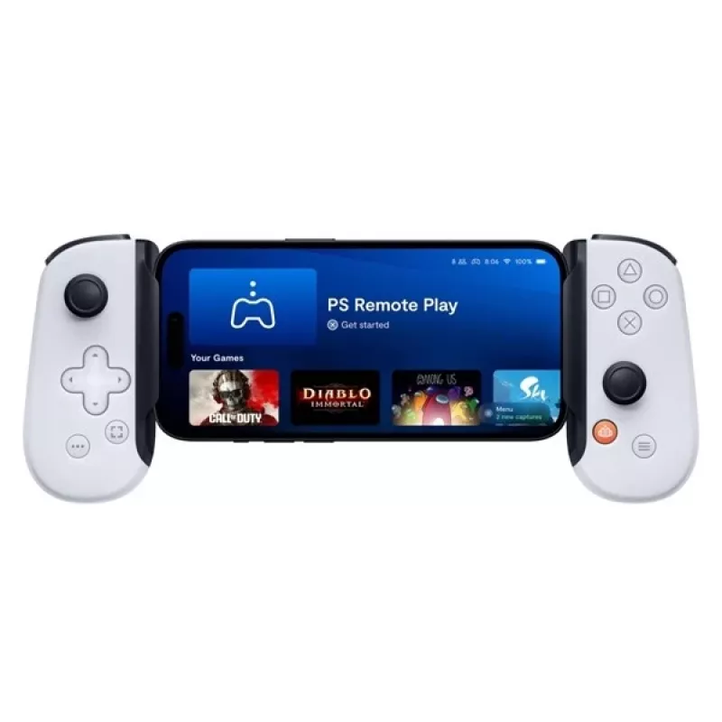 Comando Backbone One for iPhone PlayStation Edition branco – comando com fios Lightning para PC, PlayStation, Xbox, iOS