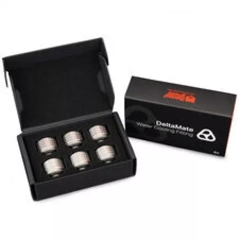 Thermal Grizzly DeltaMate Conector HT14, latão G1/4, níquel, pack de 6 (TG-DM-FIT-6214)