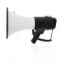 Megafone Nedis MEPH250WT – sirene de mão/amplificador de voz, alcance 1500 m, 120 dB, preto/branco