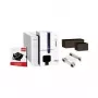 Cartão de plástico Evolis, preto, longo, 500 unidades cartão de plástico, PVC, 500 unidades, 20 mil, 50 x 150 mm, cor: preto, compatível com: Edikio Flex (C8152)