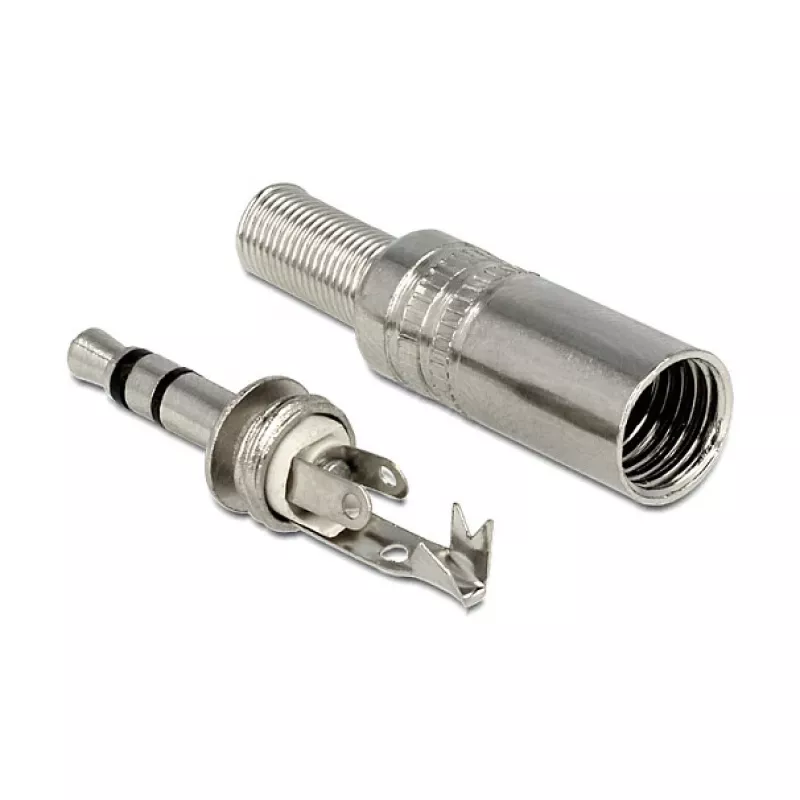 Conector de fio DELOCK 65532, 3,5 mm metal, prateado