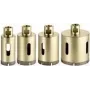 Metabo 628319000 Conjunto de serras de copo diamantadas a seco para azulejos, 4 peças (35, 40, 50, 68 mm)