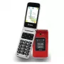 Telemóvel de concha Olympia VITUS 4G — 2,8 polegadas (7,11 cm) LCD, Bluetooth, rádio FM, 147 g, vermelho