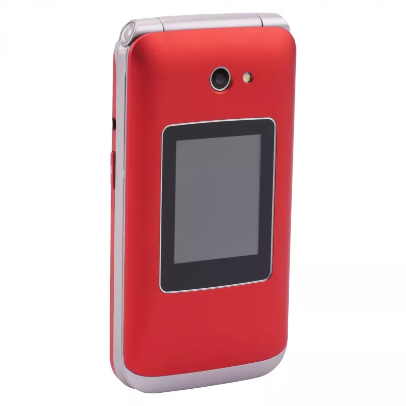 Telemóvel de concha Olympia VITUS 4G — 2,8 polegadas (7,11 cm) LCD, Bluetooth, rádio FM, 147 g, vermelho