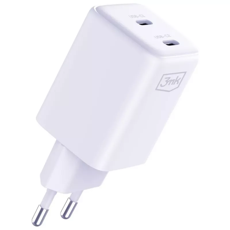 Carregador 3MK Hyper Charger PD 45W GaN QC4+ PPS — carregador rápido USB-C 45W