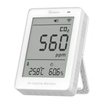Sonoff AirGuard CO2 SAWF-08P medidor de qualidade do ar WiFi LCD