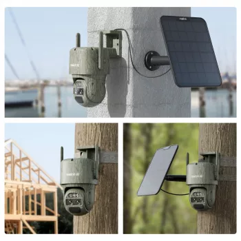 Reolink TrackMix Series G770 com painel solar 2 câmara de vigilância 4G LTE dual-lens com bateria