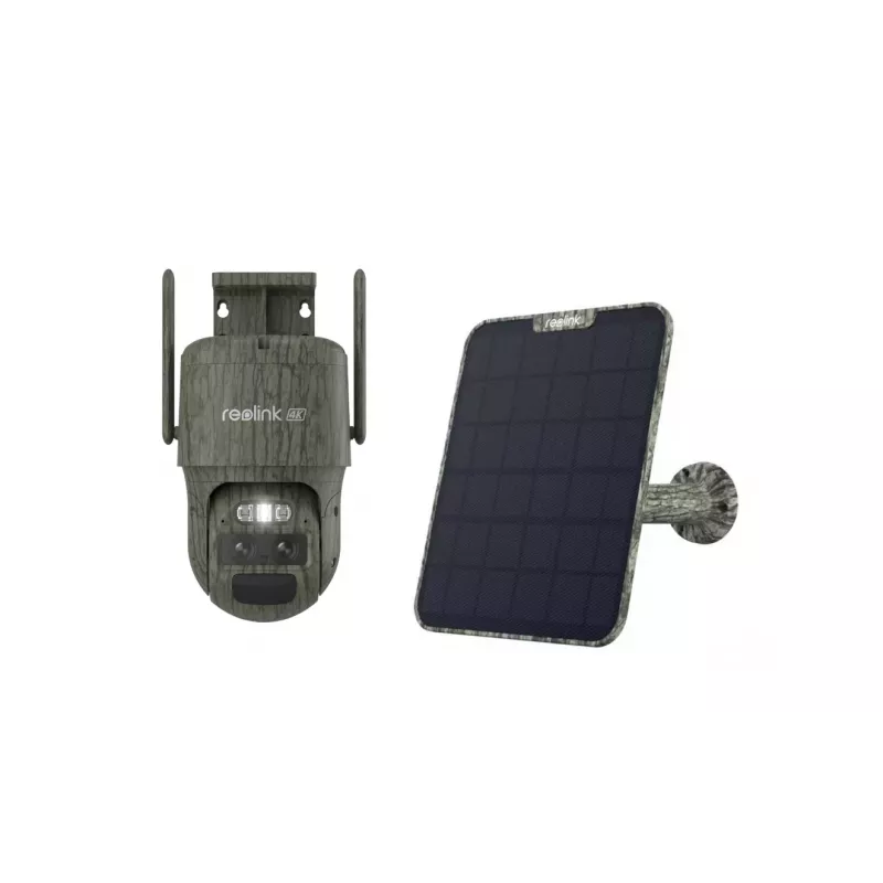 Reolink TrackMix Series G770 com painel solar 2 câmara de vigilância 4G LTE dual-lens com bateria