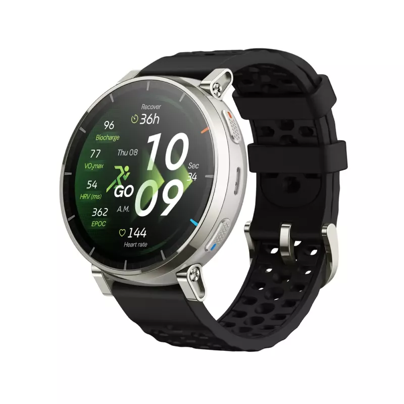 Smartwatch Amazfit Active 3 — 1,32 polegadas (3,35 cm) AMOLED 466×466 px, GPS, 365 mAh, bracelete de silicone