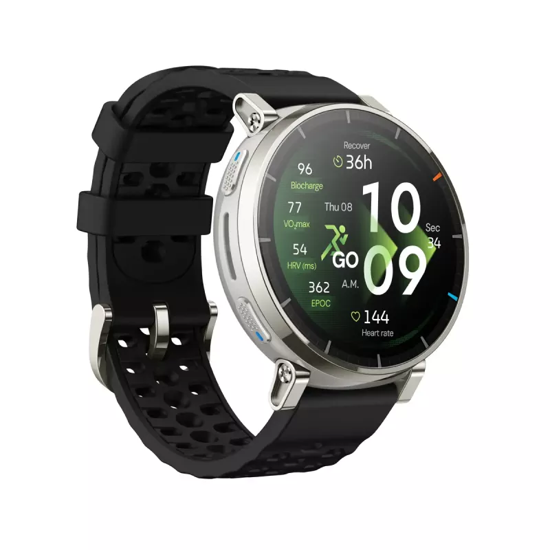 Smartwatch Amazfit Active 3 — 1,32 polegadas (3,35 cm) AMOLED 466×466 px, GPS, 365 mAh, bracelete de silicone