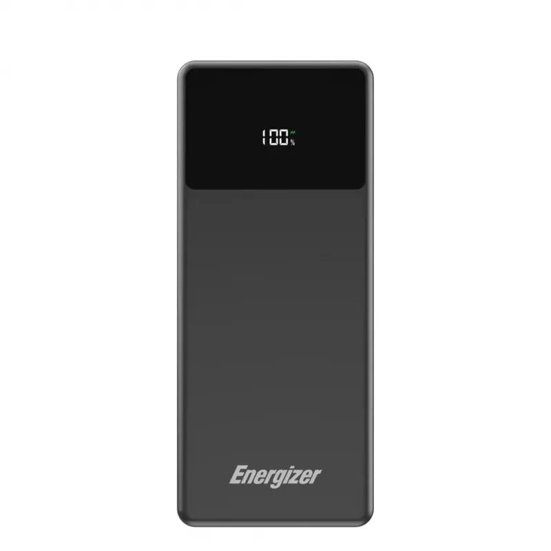 Powerbank Energizer UE27062PQ — 27000 mAh LiPo, 65 W potência total, 3 dispositivos, preto