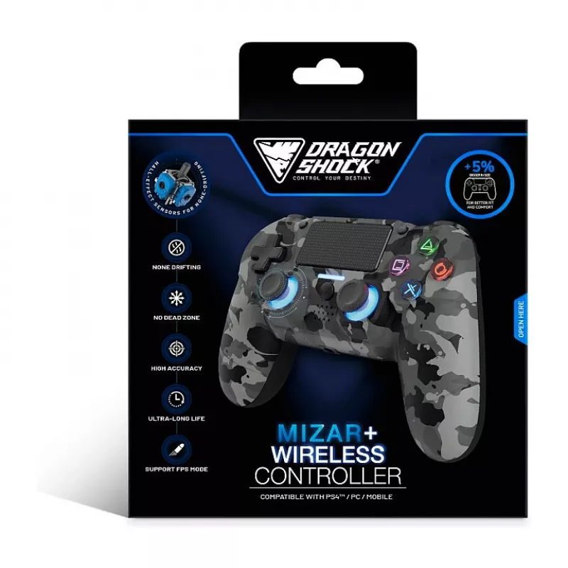 Comando Dragonshock Mizar+ Wireless Grey Camo PS4/PC