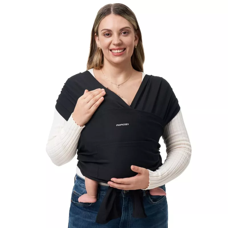 Porta-bebé Momcozy Baby Wrap preto | Porta-bebé |