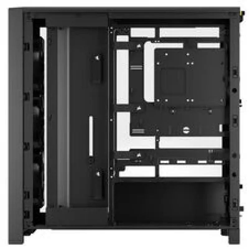 Caixa de PC mid-tower CORSAIR FRAME 4000D RS Wood – preto/nogueira