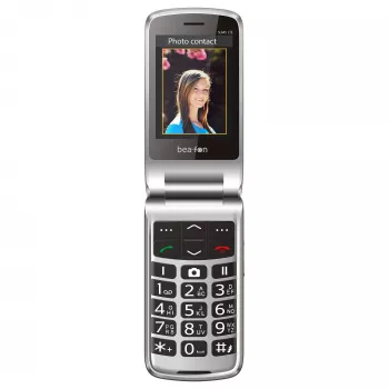 Telemóvel de teclas grandes Beafon SL645 LTE 4G para seniores preto-prateado 2,8