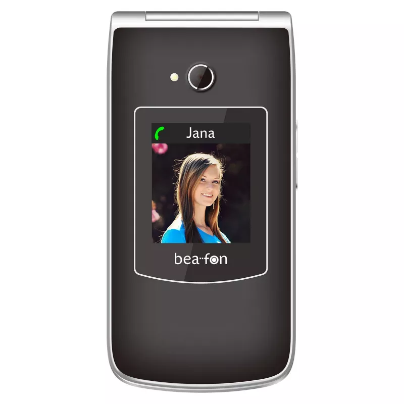 Telemóvel de teclas grandes Beafon SL645 LTE 4G para seniores preto-prateado 2,8
