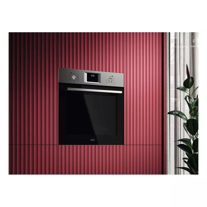 Forno elétrico de encastrar AEG Série 5000 OU5AB20SM – 72 l, A+, aço inoxidável/Preto, comandos táteis e rotativos