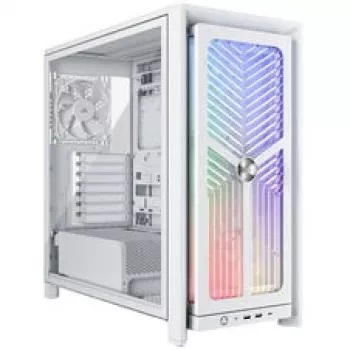Corsair FRAME 4000X RS Caixa de PC Mid-Tower, vidro temperado, branca