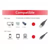 Cabo EQUIP USB 2.0 C para A M/M, 0,3 m, USB 2.0 480 Mbit/s, contactos niquelados, Preto