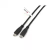 Cabo EQUIP USB 2.0 Type-C para Type-C M/M 0,3 m PD 60 W, 0,48 Gbit/s, contactos niquelados, preto