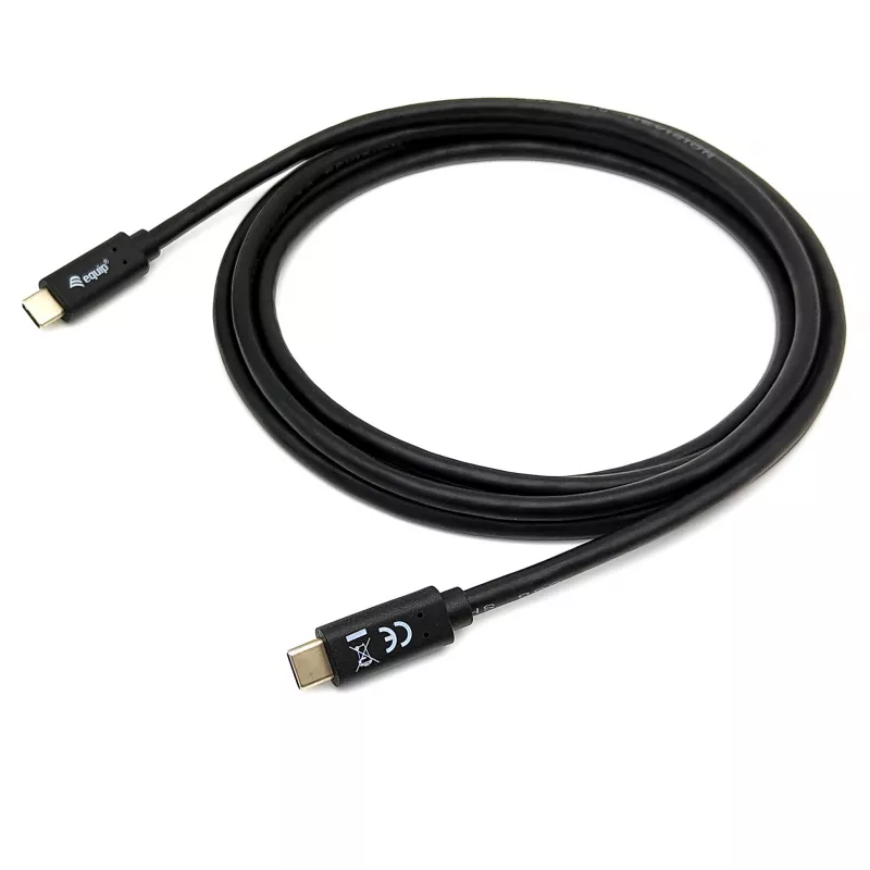 Cabo USB-C para USB-C EQUIP 128348, USB 3.2 Gen 1 (5 Gbit/s), PD 60 W, 0,5 m, preto