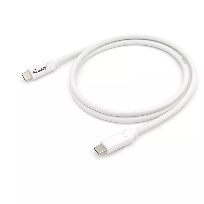 Cabo EQUIP USB 3.2 Gen 1 Type-C para Type-C 0,5 m PD 60 W 5 Gbit/s Branco